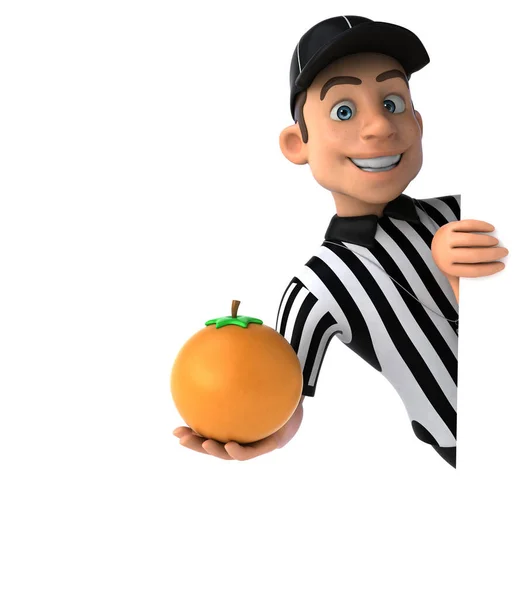 Fun Illustration American Referee Orange — Stock Photo, Image