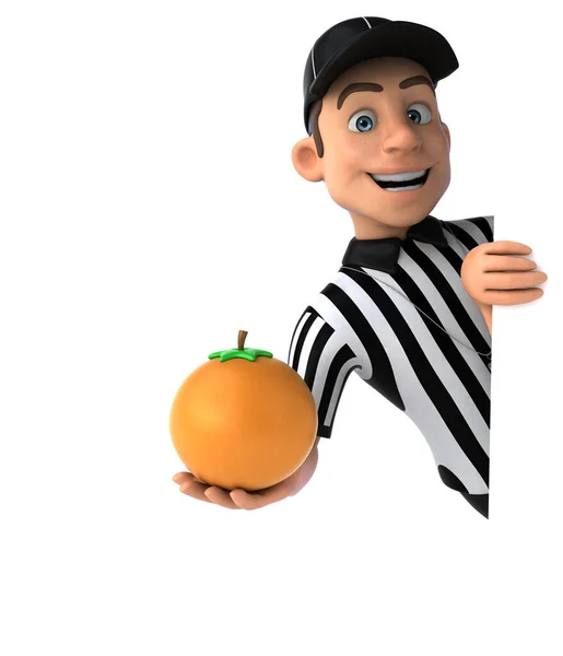 Fun Illustration American Referee Orange — Stock Photo, Image