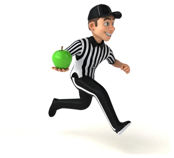 Fun Illustration American Referee Apple — Stock Photo, Image