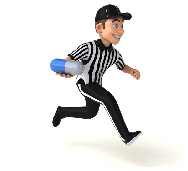 Fun Illustration American Referee Pill — Stock Photo, Image