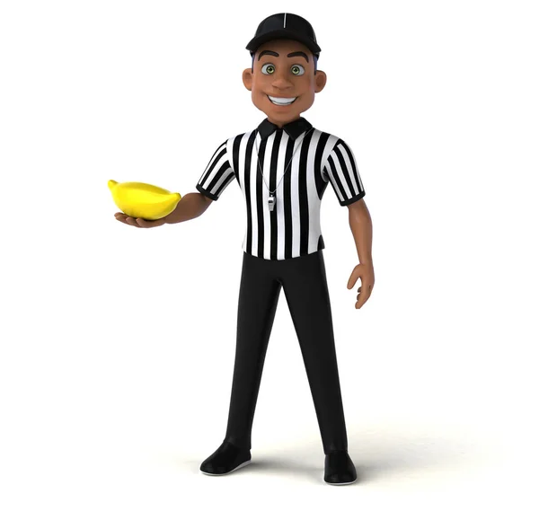 Illustration Amusante Arbitre Américain Avec Banane — Photo