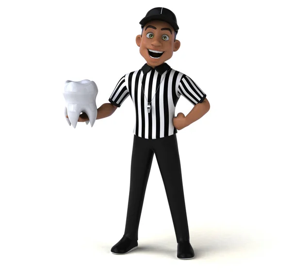 Fun Illustration American Referee Tooth — Stock Photo, Image