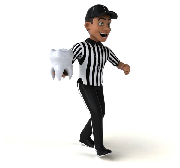 Fun Illustration American Referee Tooth — Stock Photo, Image
