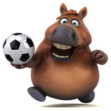 Top ile eğlenceli at - 3D Görüntü