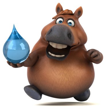 Düşürme ile eğlenceli at - 3D Görüntü