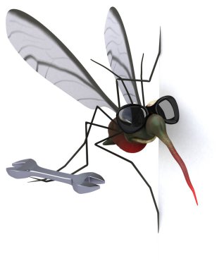 Aracı olan sivrisinek - 3B Görüntü