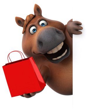 Eğlenceli at alışverişi - 3D Resim