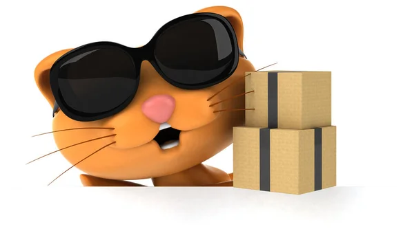 Fun Cat Boxes Illustration — Stock Photo, Image