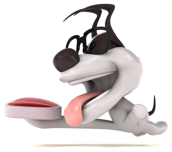 Веселая Собака Мясом Иллюстрация — стоковое фото