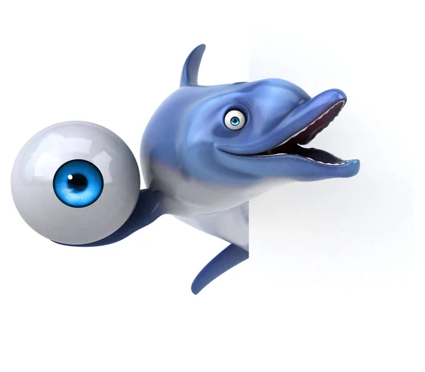 Fun Dolphin Eye Εικονογράφηση — Φωτογραφία Αρχείου