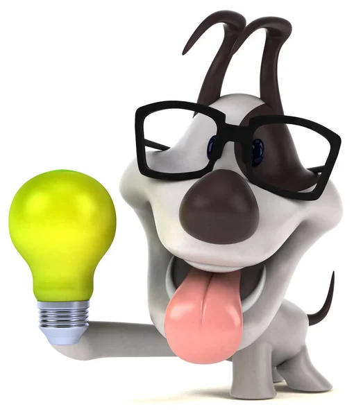 Fun Dog Lamp Illustration — Stock Photo, Image