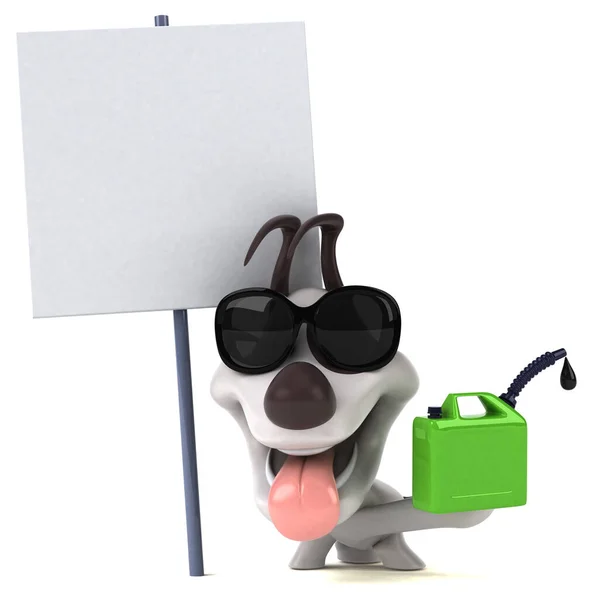 Веселая Собака Маслом Иллюстрация — стоковое фото