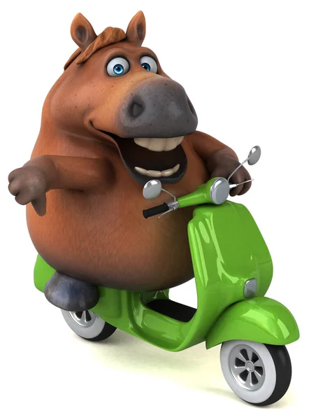 Fun Horse Scooter Illustration — Stock Photo, Image