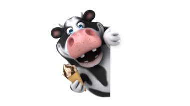 Dondurmalı eğlenceli inek - 3 boyutlu animasyon 