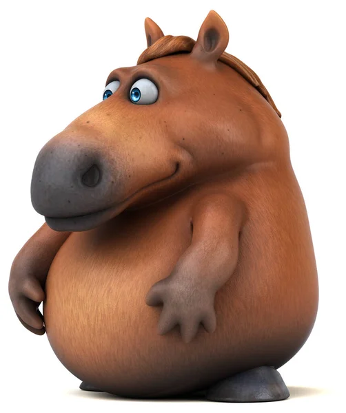 Personagem Cavalo Divertido Ilustração — Fotografia de Stock