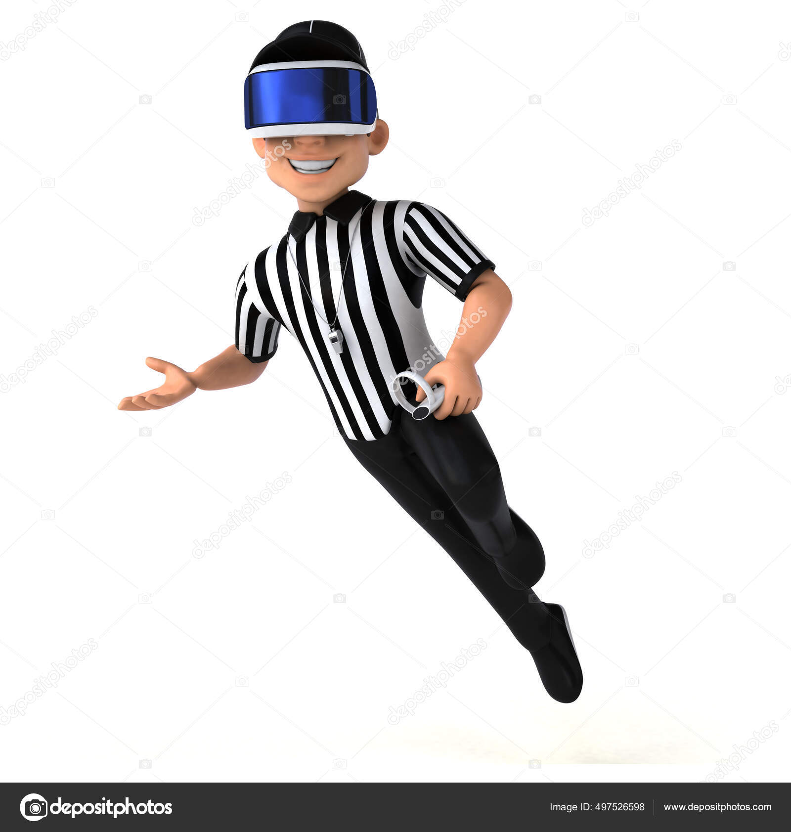 Fun Illustration Referee Character Helmet Stock Photo by ©julos 497526598