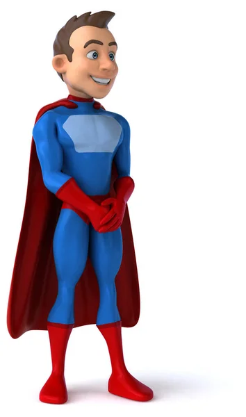 Fun Illustration Cartoon Character Superhero — Stock Photo, Image