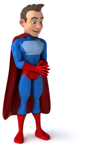 Fun Illustration Cartoon Character Superhero — Stock Photo, Image