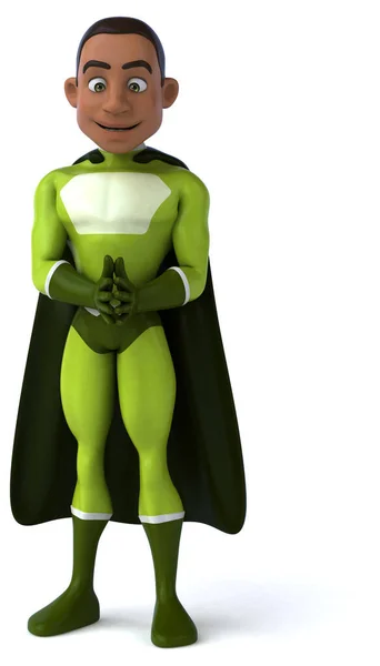 Fun Illustration Cartoon Character Superhero — Stock Photo, Image