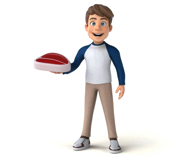 Cartoon Character Fun Teenager Meat — Stock Photo, Image