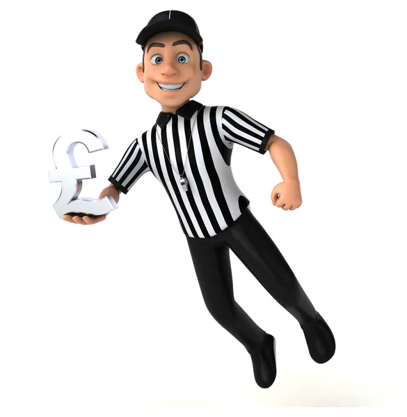 Divertimento Illustrazione Arbitro Americano Con Libbra — Foto Stock