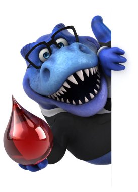 Eğlenceli Trex ile damla - 3d çizim