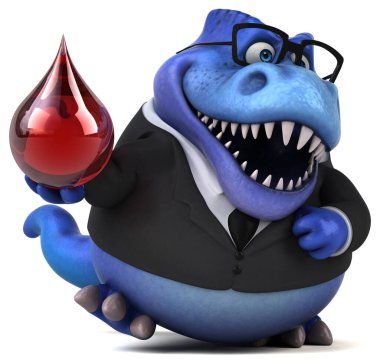 Eğlenceli Trex ile damla - 3d çizim