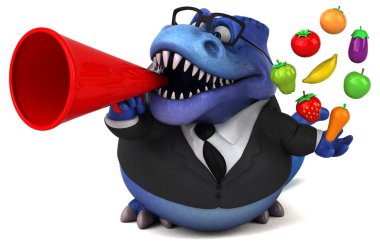 Meyveli Eğlence Trex - 3D İllüstrasyon