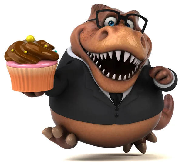 Trex Distractiv Cupcake Ilustrație — Fotografie, imagine de stoc