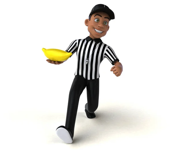 Zabawa Ilustracja Amerykańskiego Sędziego Bananem — Zdjęcie stockowe