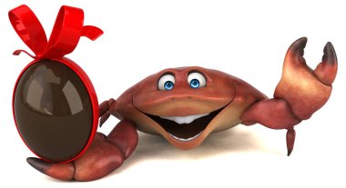 Yumurtalı yengeç - 3D İllüstrasyon