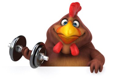 -3d çizim ile eğlenceli tavuk ağırlık