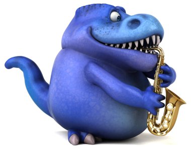 Fun Trex çalıyor - 3D Görüntü 