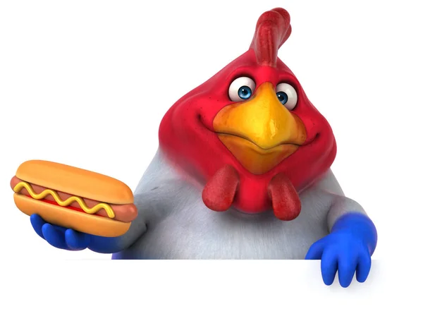Zabawa Kurczaka Hotdog Ilustracja — Zdjęcie stockowe