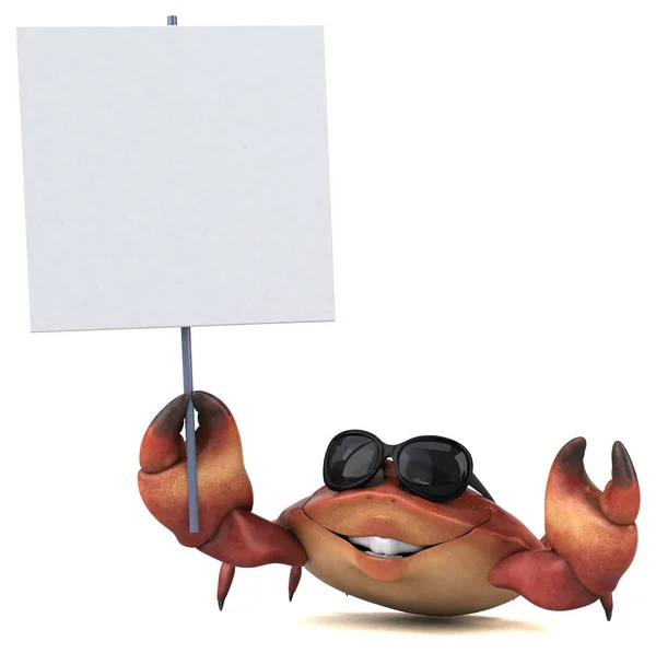 Lustige Krabbenfigur Illustration — Stockfoto