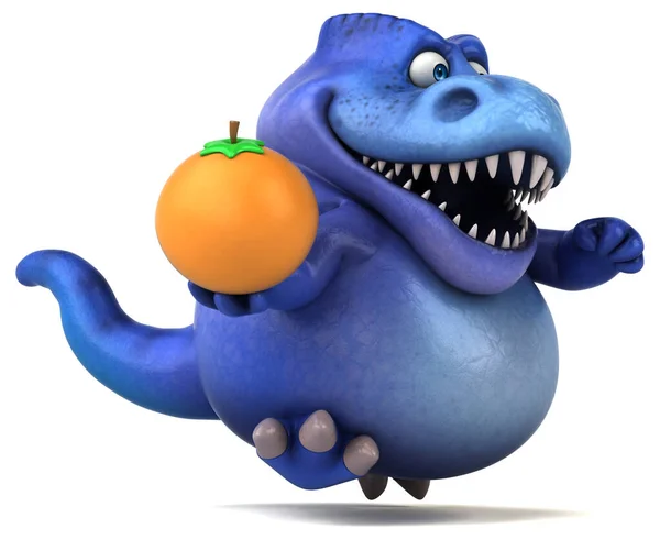 Fun Dinosaur Orange Illustration — Stock Photo, Image