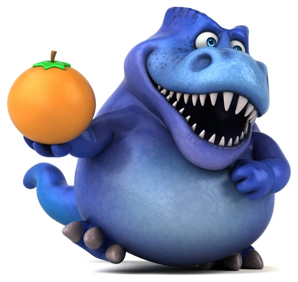 Fun Dinosaur Orange Illustration — Stock Photo, Image