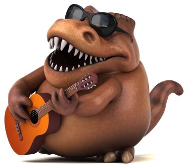Gitarlı eğlence Trex - 3B Görüntü