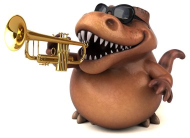 Fun Trex çalıyor - 3D Görüntü 