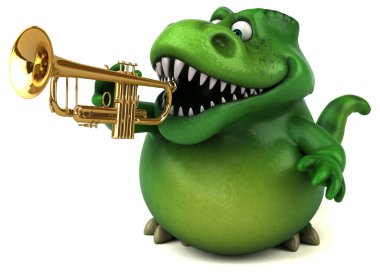 Fun Trex çalıyor - 3D Görüntü 