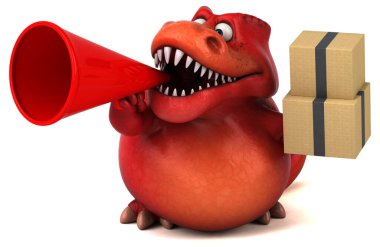 -3d çizim ile eğlenceli dinozor kutuları