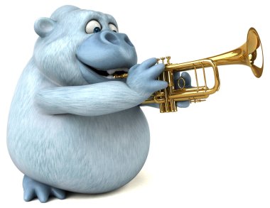 Eğlenceli yeti oyunu - 3D İllüstrasyon