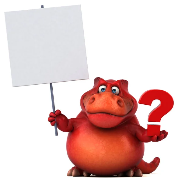 Fun Dinosaur Question Illustration — Stock Photo, Image