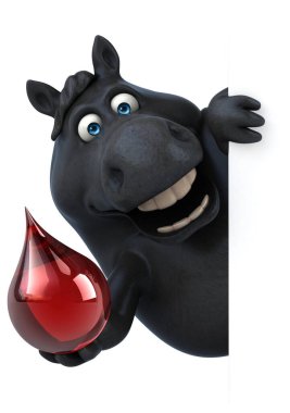 Düşürme ile eğlenceli at - 3D Görüntü