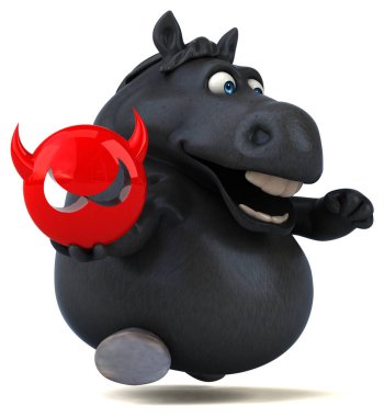 Virüslü eğlenceli at - 3D Görüntü