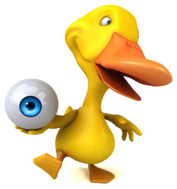 Gözle eğlenceli ördek - 3D Görüntü