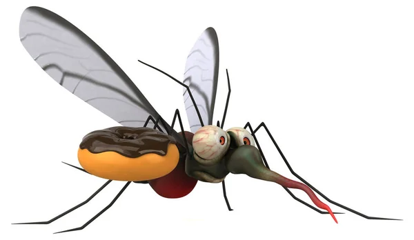 Mosquito Con Rosquilla Ilustración —  Fotos de Stock