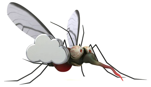 Mosquito Con Nube Ilustración —  Fotos de Stock