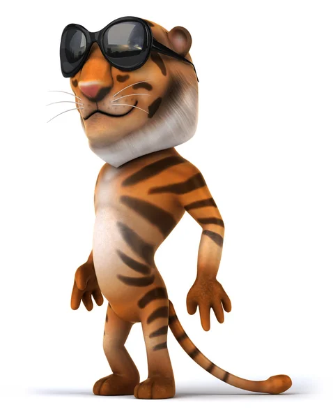 Zábava tygr v sluneční brýle — Stock fotografie