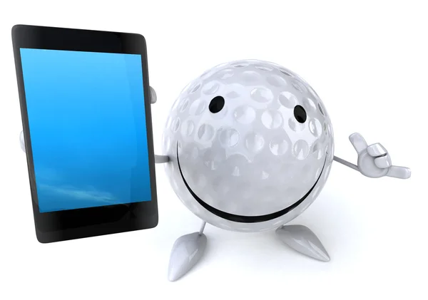 Golfball mit Smartphone — Stockfoto